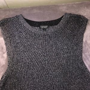 TOPSHOP Long Sleeveless Cardigan